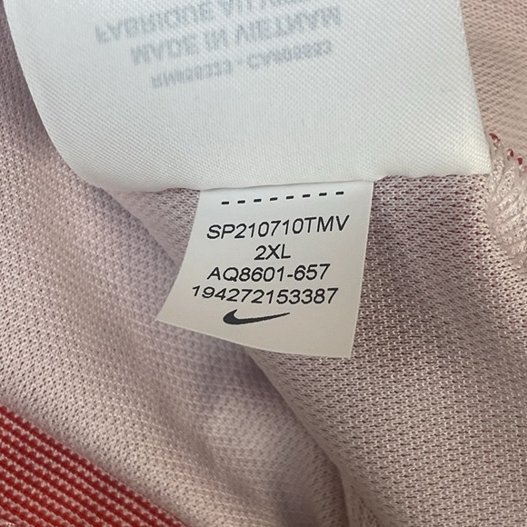 Nike Men's‎ Standard Fit Dri-Fit Golf Polo Size 2XL Pink NWT MSRP $55 - Picture 11 of 13